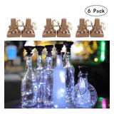 Luces Solares Para Botellas De Vino, 6 Paquetes De 20 Leds