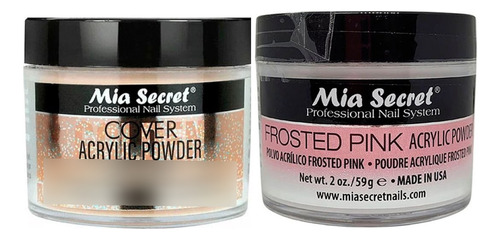 Pack 2 Polimeros 59gr Mia Secret Cover Golden+frosted Pink