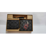 Cartera Para Caballero Coach Robot Black Cuero