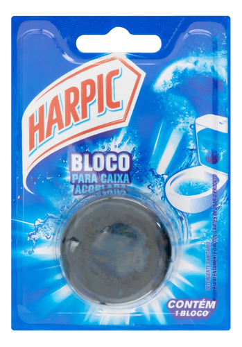 Detergente Sanitário Bloco Para Caixa Acoplada Acqua Marine Harpic