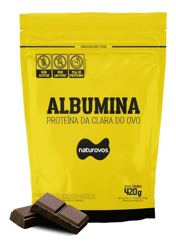 Albumina - 420g Refil Chocolate - Naturovos