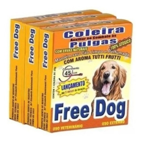 3 Coleiras Anti Pulgas 100% Natural Ferplast Cães E Gatos