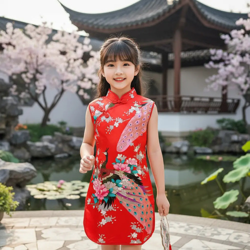 Kimono Para Niña Vestido Chino Disfraz Chinita