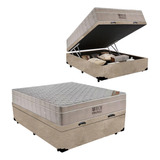 Cama Box Baú Casal + Colchão Molas Airtech Ortobom 138cm