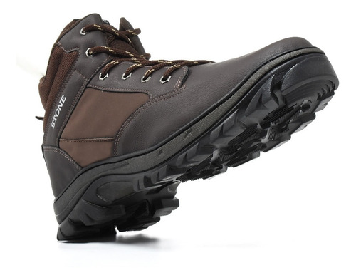 Bota Trekking Borcego Talle Especial Impermeable Stone 4106