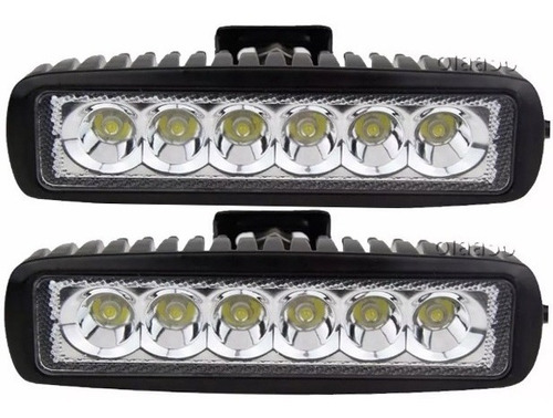 Par De Faros 6 Led 18w Universales Moto Coche