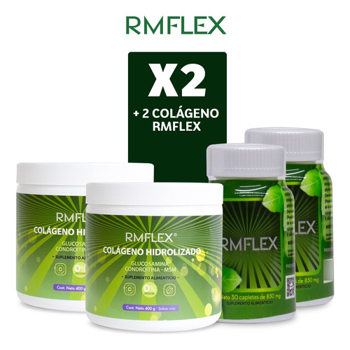 2 Rmflex 30 Capletas +2 Colágeno Rmflex 100% Original