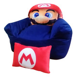 Sillon Puff Para Niño De Mariobros Almohada Gratis 65x65cm