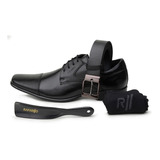 Sapato Couro Preto  Rafarillo Com Kit ,casamento