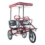 Bicicleta Triciclo Família Carrocela Passeio Vermelho