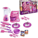 Brinquedo Confeitaria Cozinha Batedeira Liquidificador 17pcs