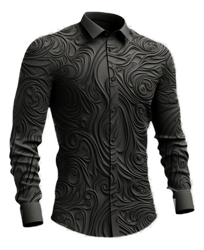 Camisa Outdoor Street De Manga Larga Doblada Para Otoño E In