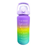 Set 3 Botellas De Agua Motivacional Medidas Con Tapa Premium