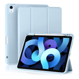 Funda iPad Air 4 Akkerds Soporte Par Lápiz Rígido Azul Claro