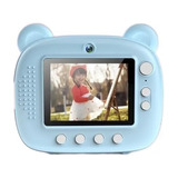 Câmera De Impressão Instantânea Para Crianças Azul 3 Pa