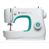 Máquina De Coser Recta Singer M3305c Portable Blanca Y Verde