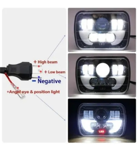 2 Faros Led De Lujo Para Eagle Luv Nissan Toyota Jeep Foto 6