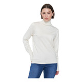 Sweater Mujer Cuello Alto Crudo Corona