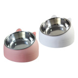 2 Uds. Cuencos De Metal Elevados De 15 ° Para Rosa Blanco