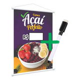 Banner Completo Tema - Açaí Escreve E Apaga + Caneta