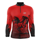 Camisa/camiseta Pqs Peão Cowboy Cavalo Red Country 03 Uv50+