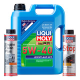 Set 3 Pzas Leichtlauf Hc7 5w40 Oil Smoke Stop Liqui Moly