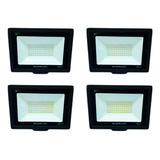 Pack X4 Proyector Reflector Led 50w  Frío  Glowlux - E. A.