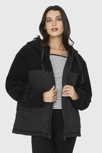 Chaqueta Mitad Chiporro/parka Negro Nicopoly