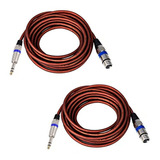 Dekomusic 2 Cables De Micrófono Xlr Hembra De 50