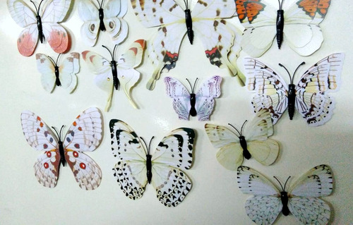 Mariposas Con Iman Mariposa Decorativas X 12 Uni Deco Jardin
