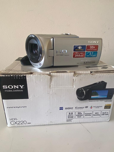 Câmera Filmadora Sony Hdr-cx220 Hd Ntsc Hdmi Prateada