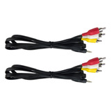 Cable Adaptador De Audio 3,5mm Auxiliar A 3 Rca 1.5 Metros 