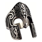 Anillo Casco Gladiador Espartano Acero Inoxidable Calavera 