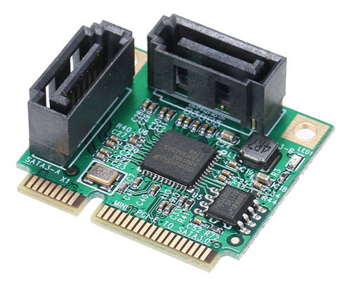 Placa Adaptadora Mini Pci-e Para 2 Portas Sata3 Expansão Sat