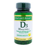 Natures Bounty Vitamina D3 50mcg Suplemento X150 Capsulas