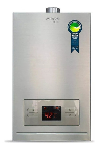 Aquecedor Água A Gás Digital 20l Glp Ef Ko 20di Inox Komeco Cor Aço 127v/220v