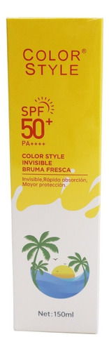 Protector Solar 50 Spf De Amplio Espectro Pa+++ 150 Ml