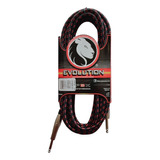 Cable Plug 6.3 Profesional Tejido Rojo Para Guitarra/ Bajo 6