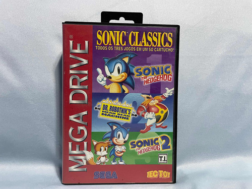 Sonic Classics Tectoy Mega Drive Com Caixa E Manual