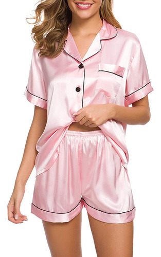 Gh Conjunto Pijama Satén Seda Para Mujer, Ropa Dorm
