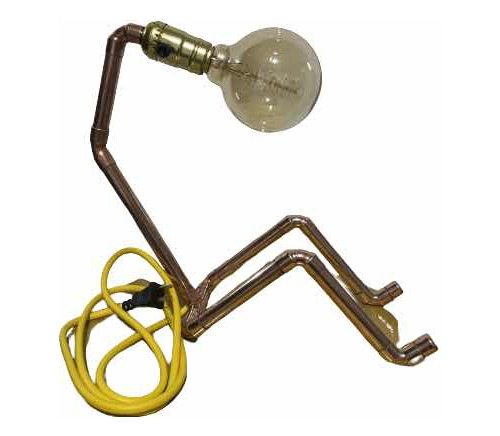 Lámpara De Cobre - Industrial - Vintage Artesanal