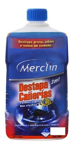 Destapa Cañeria En Gel Merclin X500cc (cod. 6247)