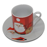 Taza Con Plato X 6 Piezas Diseño Santa De 30.6 X 14 X 6.5 Cm