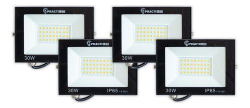 Pack X 4 Reflectores Led 30w Exterior Proyector