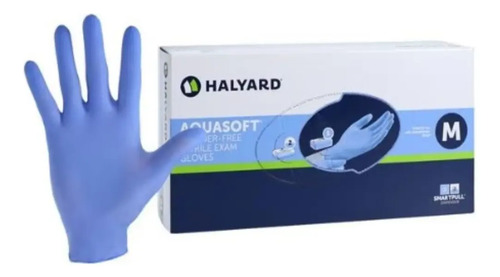 Guantes De Nitrilo Halyard Aquasoft 300 Pzas Azul Sin Polvo | Envío gratis