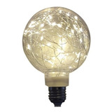 Foco Led Globo De Fantasia Glitter Deco 1,5w E27 G95 Color De La Luz Blanco Cálido