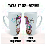 Taza Cónica 17oz (500ml). Unicornio