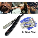 Navaja De Afeitar/porta Navaja/barbero + 10 Navajas Dorco