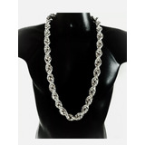 Cadena Hip Hop Collar Hombre Mujer Moda Plata 20mm Urban