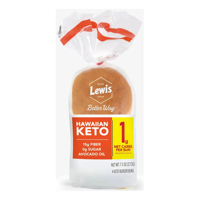 Pan De Hamburguesa Lewis Better Way Keto Hawaiano 213g | MercadoLibre